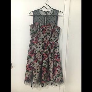 Floral Box Pleat Dress